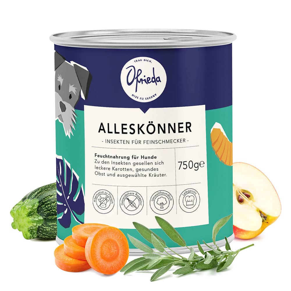 Ofrieda Alleskönner Nassfutter 700 g Hunde Nassfutter aus Insekten Ofrieda Alleskönner 750 g