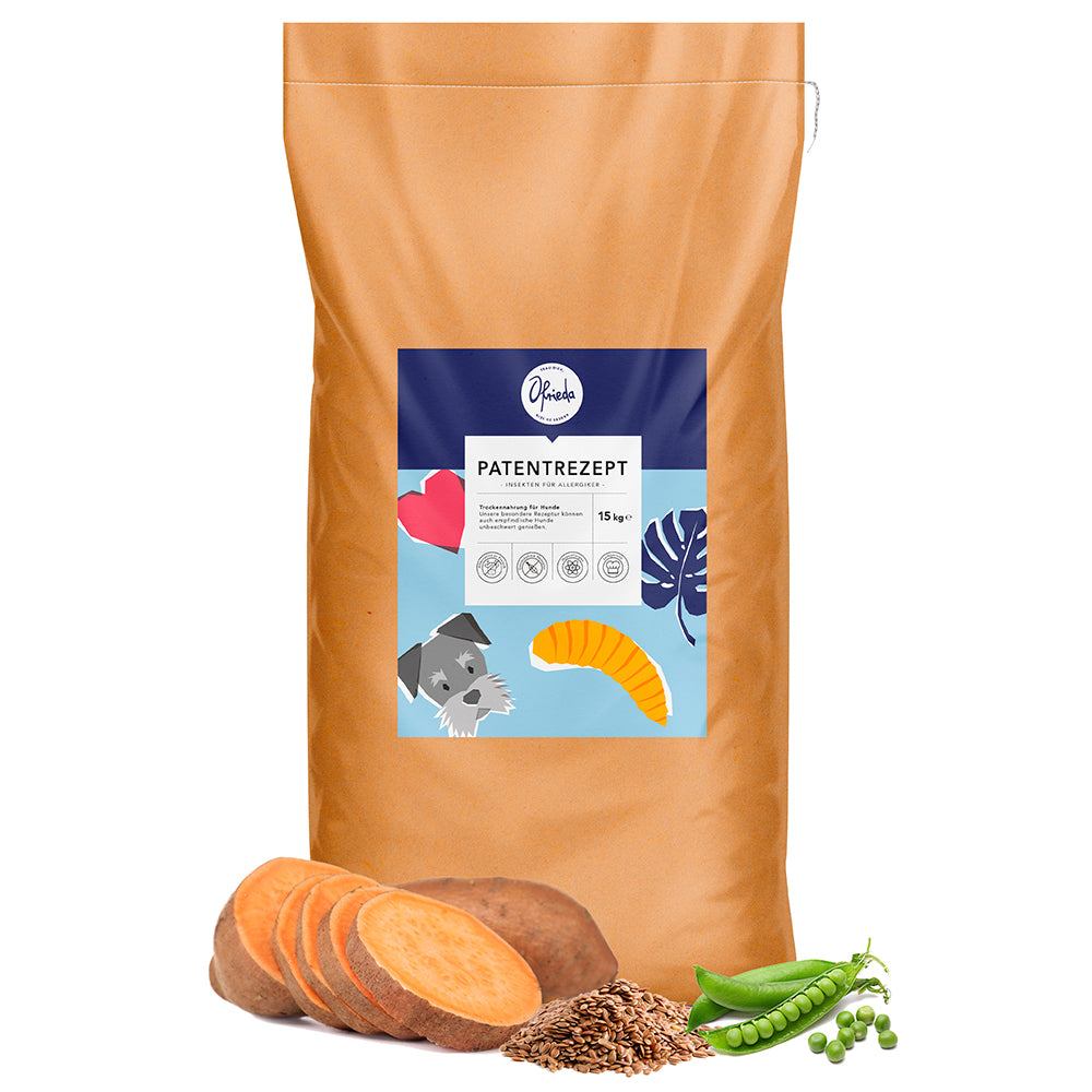 Hunde Trockenfutter aus Insekten Ofrieda Patentrezept 15 kg